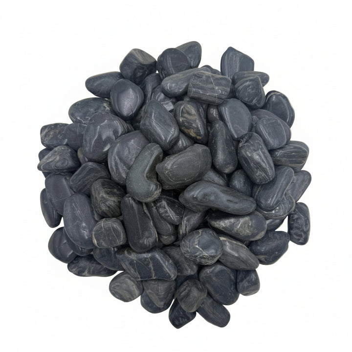 Black Polished Pebbles