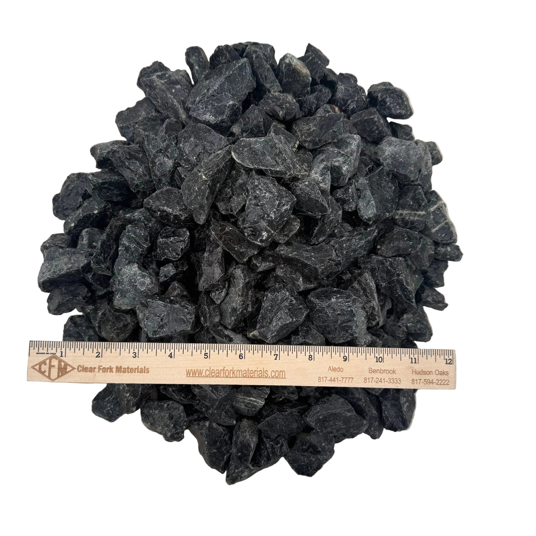 Grava de obsidiana negra