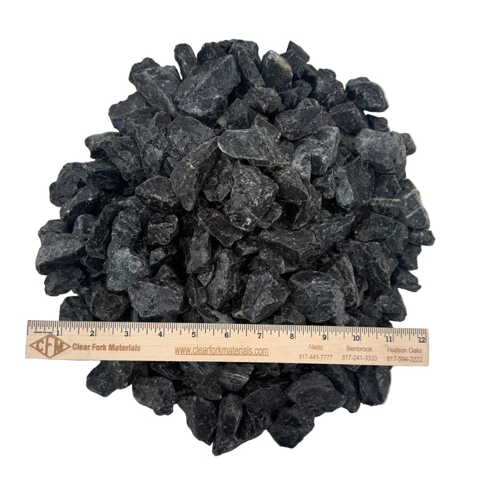 Grava de obsidiana negra